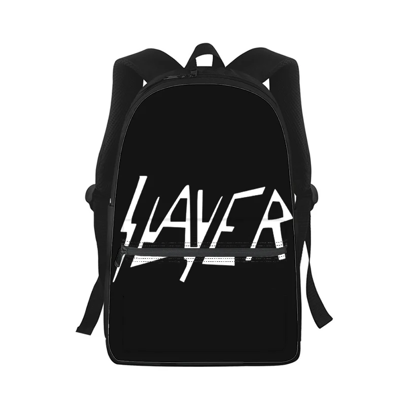 

Металлический рюкзак для мужчин и женщин Slayer, модная школьная сумка с 3D принтом, рюкзак для ноутбука, детская дорожная сумка через плечо
