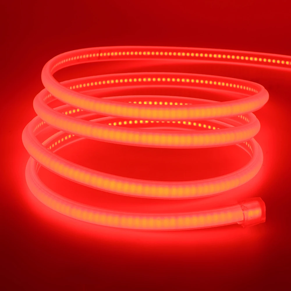 220V 240V COB Neon LED Strip Light 1M 5M 10M 288LEDs/m EU Power Plug Warm White Red Blue Bright Flex lamp Waterproof Lighting
