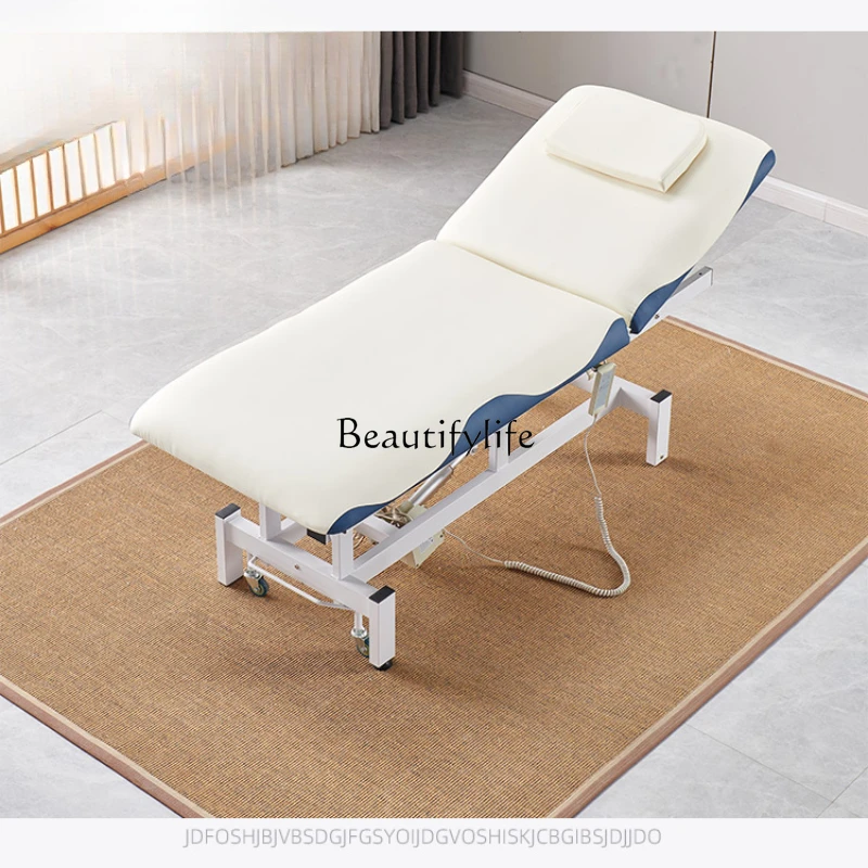 Electric Lift Beauty Care Bed Beauty Salon Special Spinal Massage Massage Bed with Face Hole hair salon beauty salon special with moxibustion fumigation head massage intelligent constant temperature water circulation bed