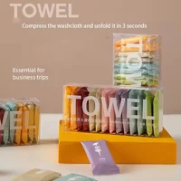 14pcs/box Disposable Washcloth Portable Travel Towel Thickened Compressed Face Cleansing Beauty Square Towel 5