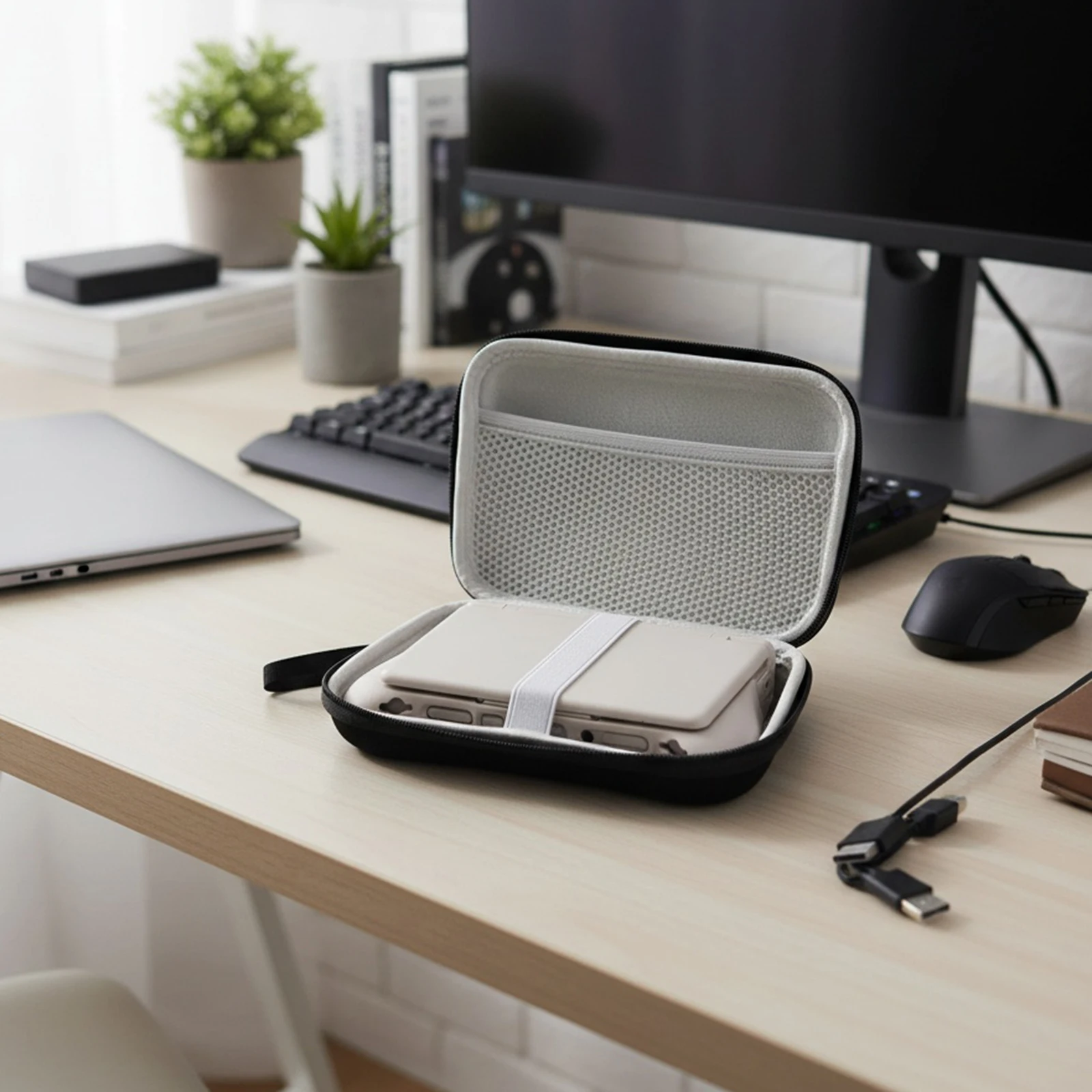Borsa da trasporto antiurto compatibile con console da gioco portatile AYN THOR, custodia per accessori da gioco per viaggi e conservazione - immagine 3