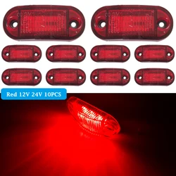 10PCS Truck Lorry Trailer Side Marker Indicators Light 6 SMD 12V 24V Signal Lights LED Clearance Lamp For Scania Truck Accessory