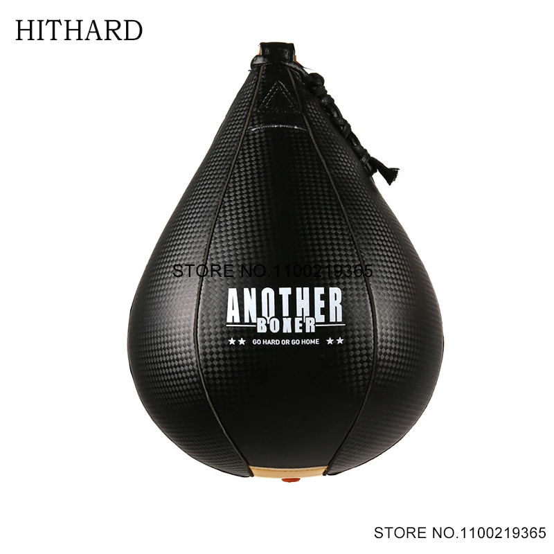 Boxing Pear Speed Ball Swivel Durable Leather Muay Thai Kickboxing Training Speed Ball Reflex MMA Hanging Punching Bag Equipment