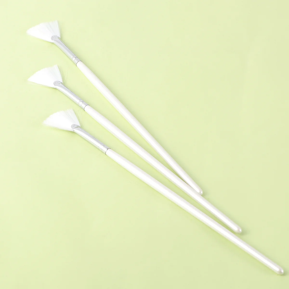 3 Pcs Facial Fan Paint Brush Brushes for Chemical Peels Acid Mask Thin Mini DIY Skin Care Spoon Child