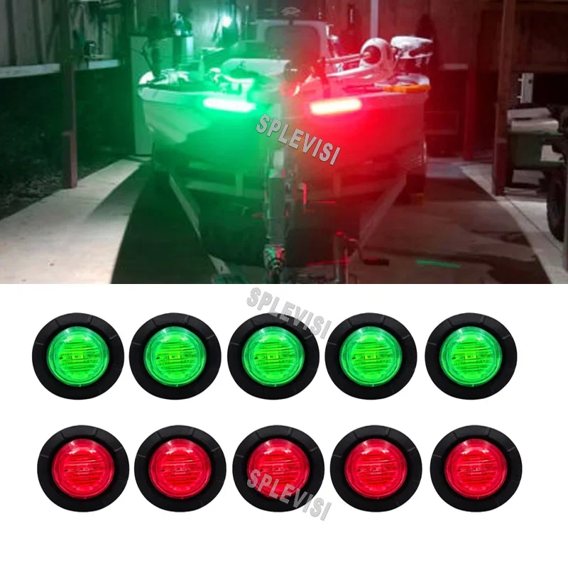 10 Pack Waterproof Marine Boat LED Utility Interior Lights Navigation Deck Courtesy Lights 12V for Yacht Pontoon Sailboat Kayak