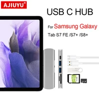 USB C Hub to Multi USB3.0 Dock HDMI Adapter TF SD Card Reader PD For Samsung Galaxy Tab S7 FE S8 Plus S7+ S8 UItra Type-c Ports 1