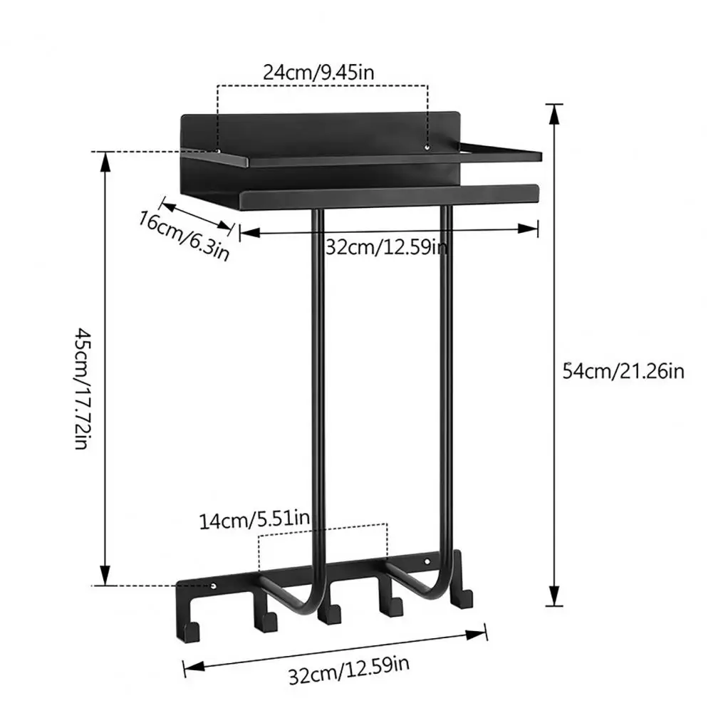 Bathroom Towel Rack Wall-mounted Towel Storage Bathroom Storage Rack with Sturdy Wall Mounted Holder Shelf for Simple