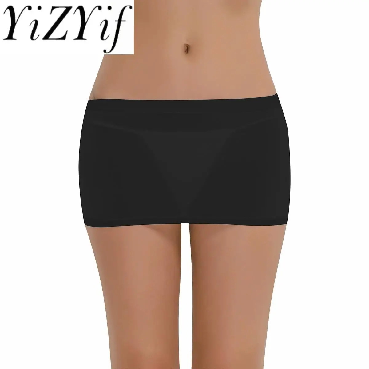 

Womens Candy Colors Mini Skirt Party See-through Transparent Micro Miniskirt Sexy Ladies Female Evening Party Clubwear Skirts