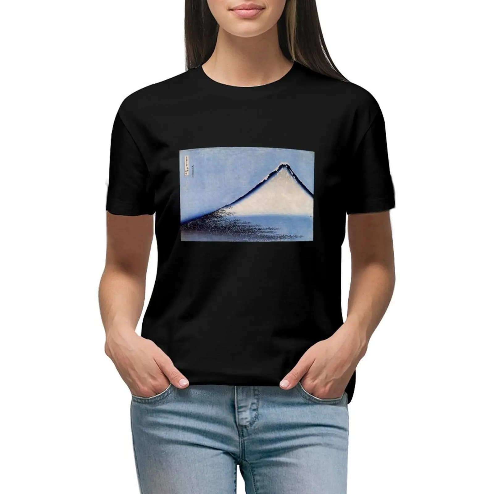

Mount Fuji 2' by Katsushika Hokusai (Reproduction) T-shirt shirts graphic tees aesthetic clothes graphics Women t shirt