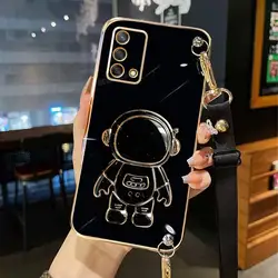 Custodia con Placcatura e Laccio a Tracolla con Supporto in Silicone Astronauta