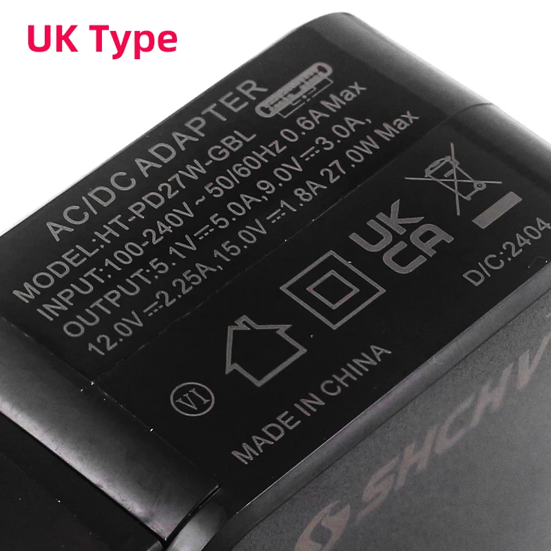 Malina pi 5 energie poskytnout PD 27W 5.1V 5A USB type-c energie adaptér EU nám británii kolíček pro RPI 5 pi5