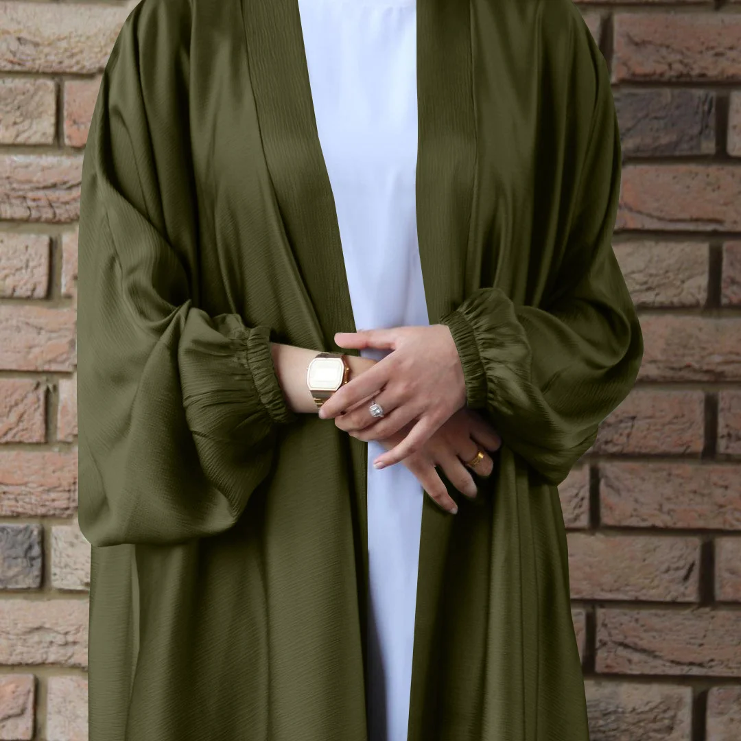 Prayer Clothes Women Satin Cardigan Robe