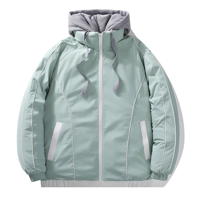 2022 Oversize 8XL Winter Warm  Men's Jacket Down Cotton Padded Coat Men Loose Casual Overcoat Men Fashion Hooded Short Parkas