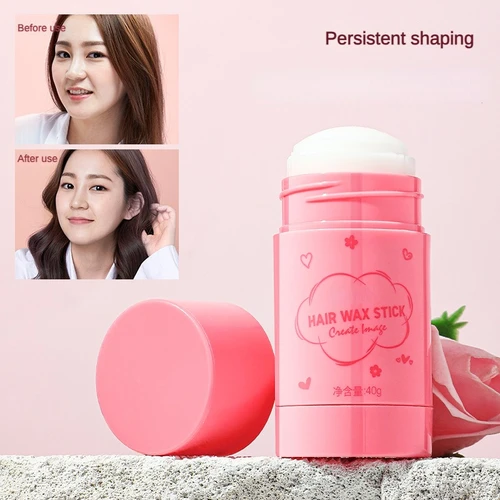 헤어 왁스 스틱, 곱슬 머리 배열 방지, 느슨한 부드러운 빠른 스타일링, 영양 모발 천연 식물, 기름지지 않은 헤어 왁스 스틱 크림, 40g 4