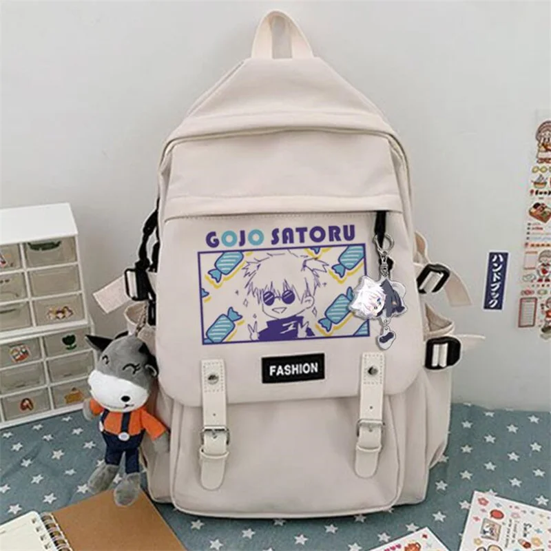 

Anime Jujutsu Kaisen Gojo Satoru Backpack Mochila Teenarges Schoolbag Boys Girls Causal Laptop Outdoor Travel Bags With Toy