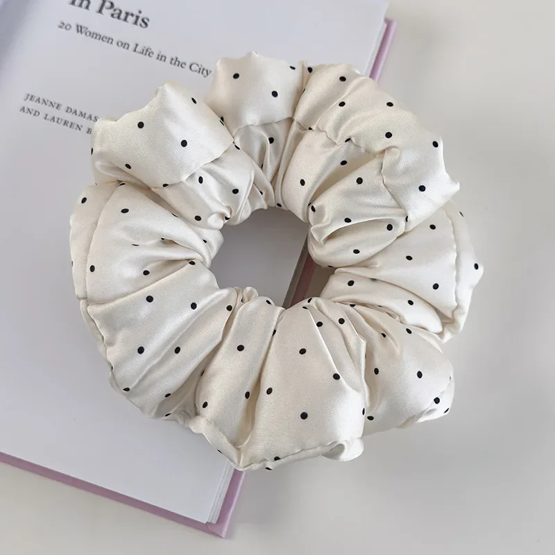 Elegante Haar-scrunchies Mit Pünktchen- Und Blumenmuster Für Damen_voghion.com
