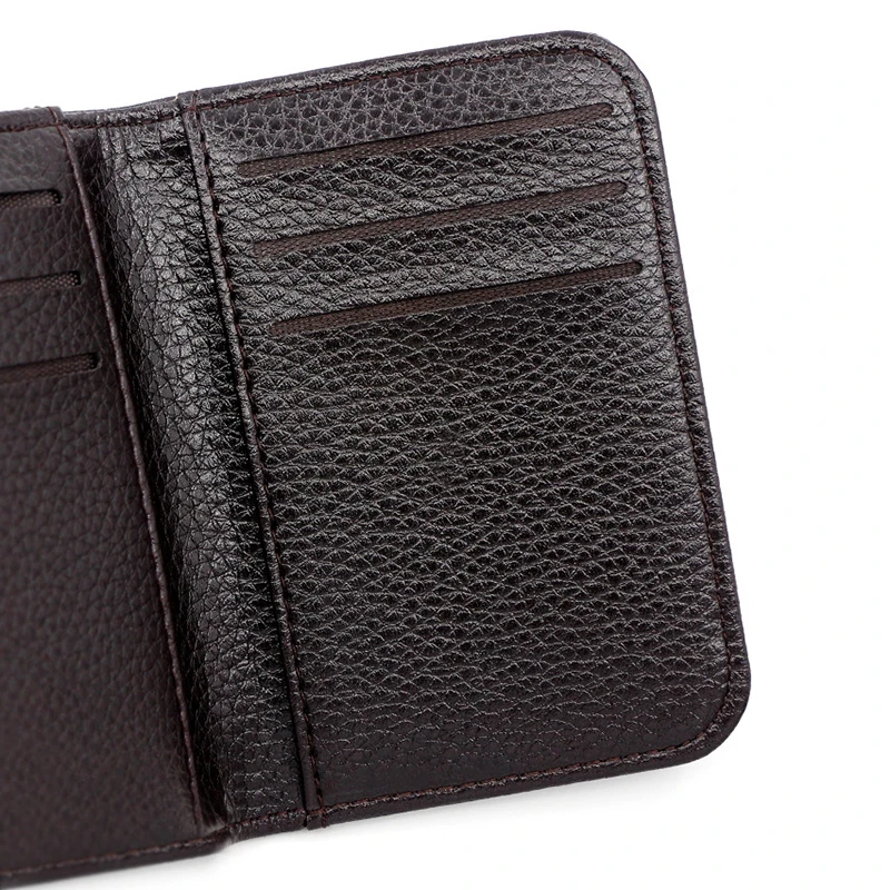Credit Card Wallet Portable Slim PU Leather for Men