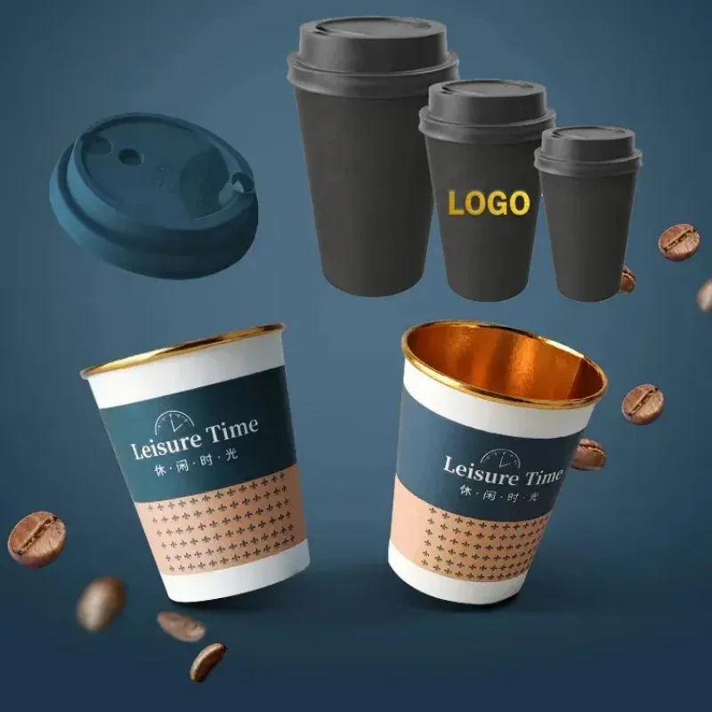 

Customized productHot selling cheap disposable% biodegradable hot double wall coffee cup kraft paper cups