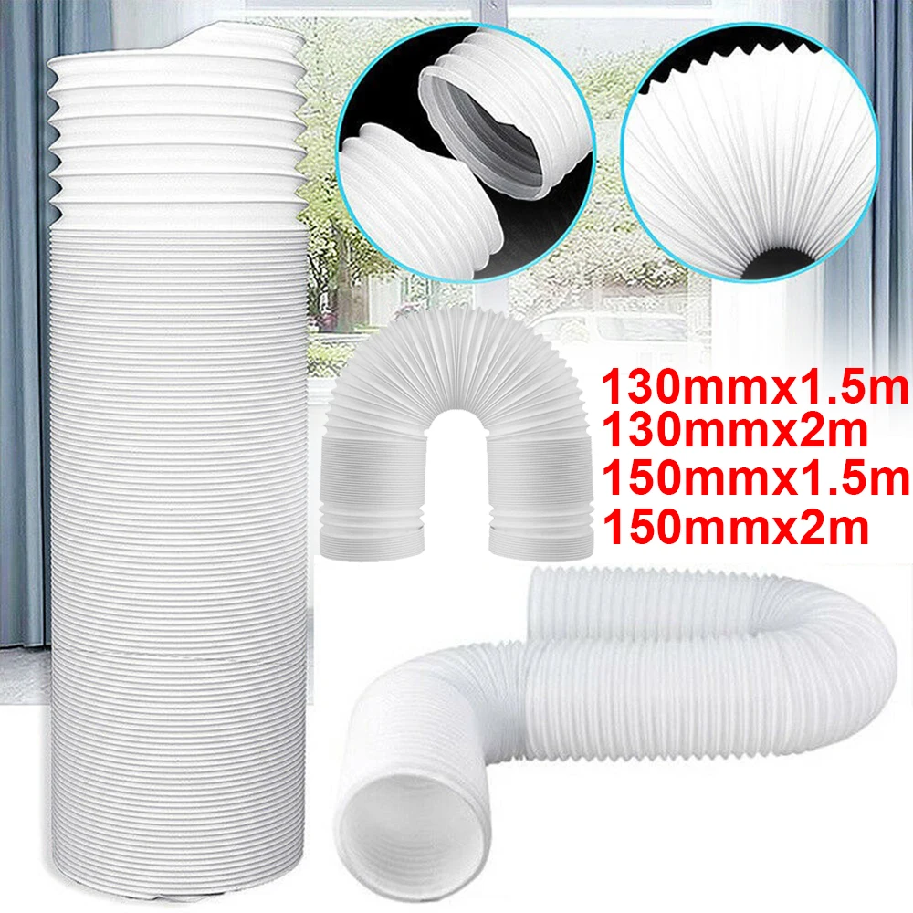 air conditioning exhaust hose 130/150mm Duct Extension Pipe Telescopic Flexible Air Conditioner Exhaust Hose Accessories Vent Hose for Mobile Air Conditioning