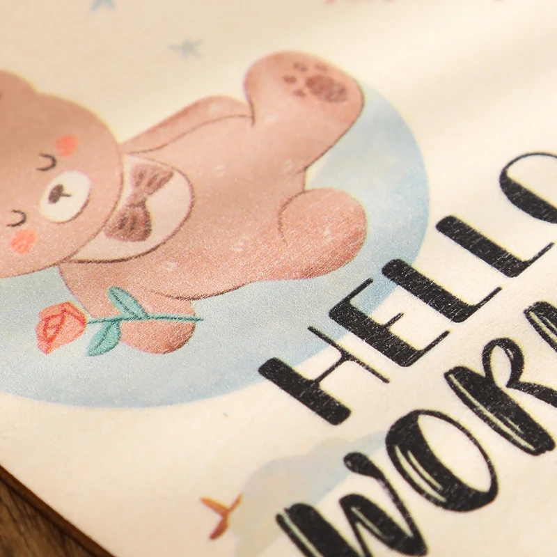 Neugeborene Fußabdruck Holz Meilenstein Baby Memory Board Säugling Wachstum Gedenken Geburt Geschenk Fotografie Requisiten Zubehör – Detail 4