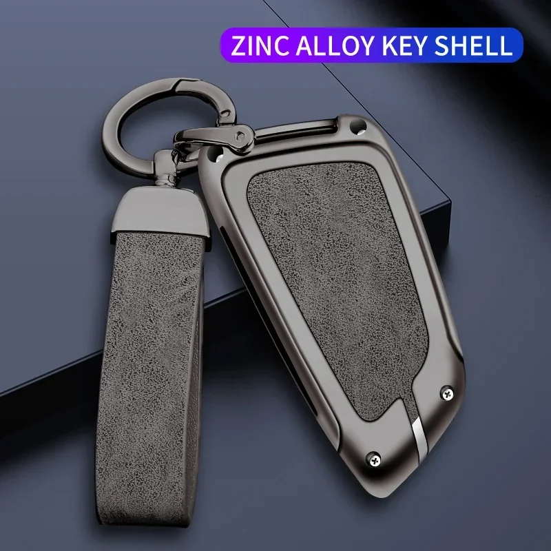 Retro Genuine Leather Smart Zinc Alloy Car Key Fob Cover Case Remote - View #14