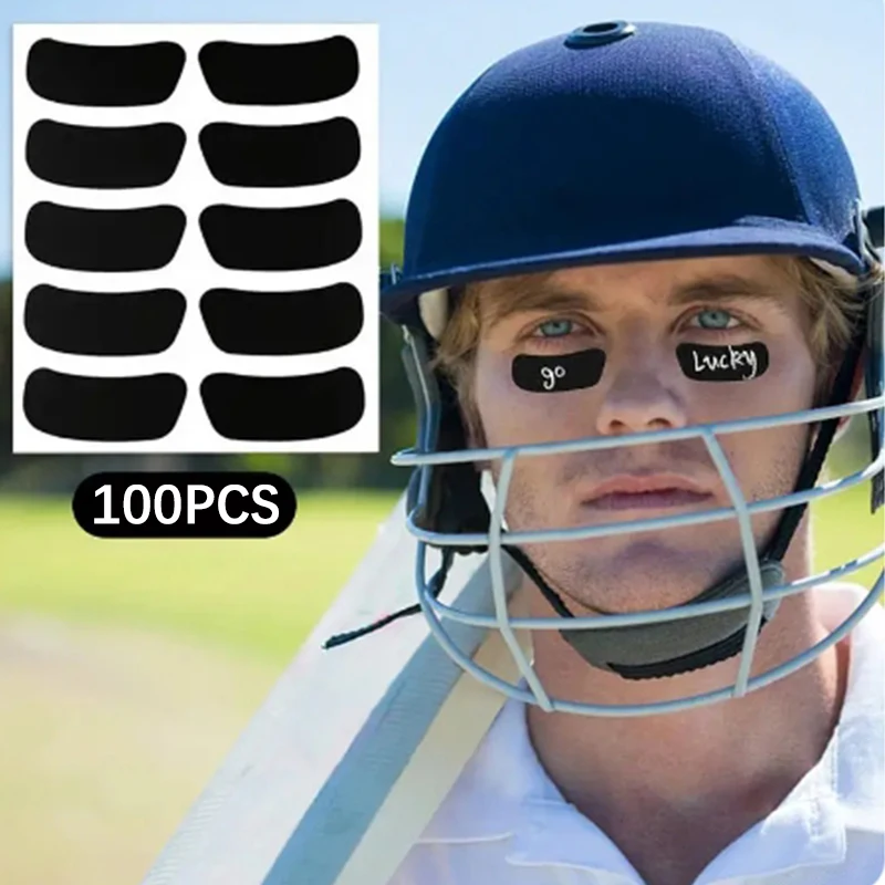 Baseball Eye Black Stickers 100PCS Breathable Under Eye Football Strips Sports Stickers For Girls Boys Adults Kids Sport
