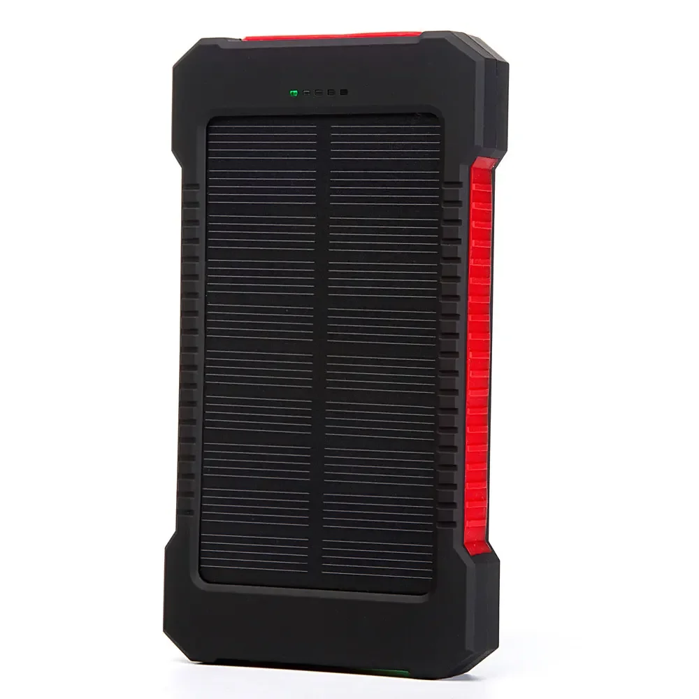 20000mah Portable Solar Power Bank Waterproof External Battery Backup Powerbank 20000 mah Phone Battery Charger LED Pover Ban 2
