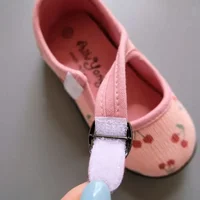 HoneyCherry New Corduroy Floral Canvas Shoes Girls Square Mouth Indoor Shoes Soft Soled Non-slip Shoes 5