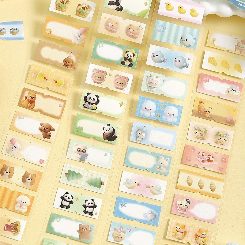 1PC 소프트 다이어리 시리즈 와시 테이프 쓰기 가능한 종이 장식 콜라주 접착제 DIY 스크랩북 핸드메이드 마스킹 어린이 문구류