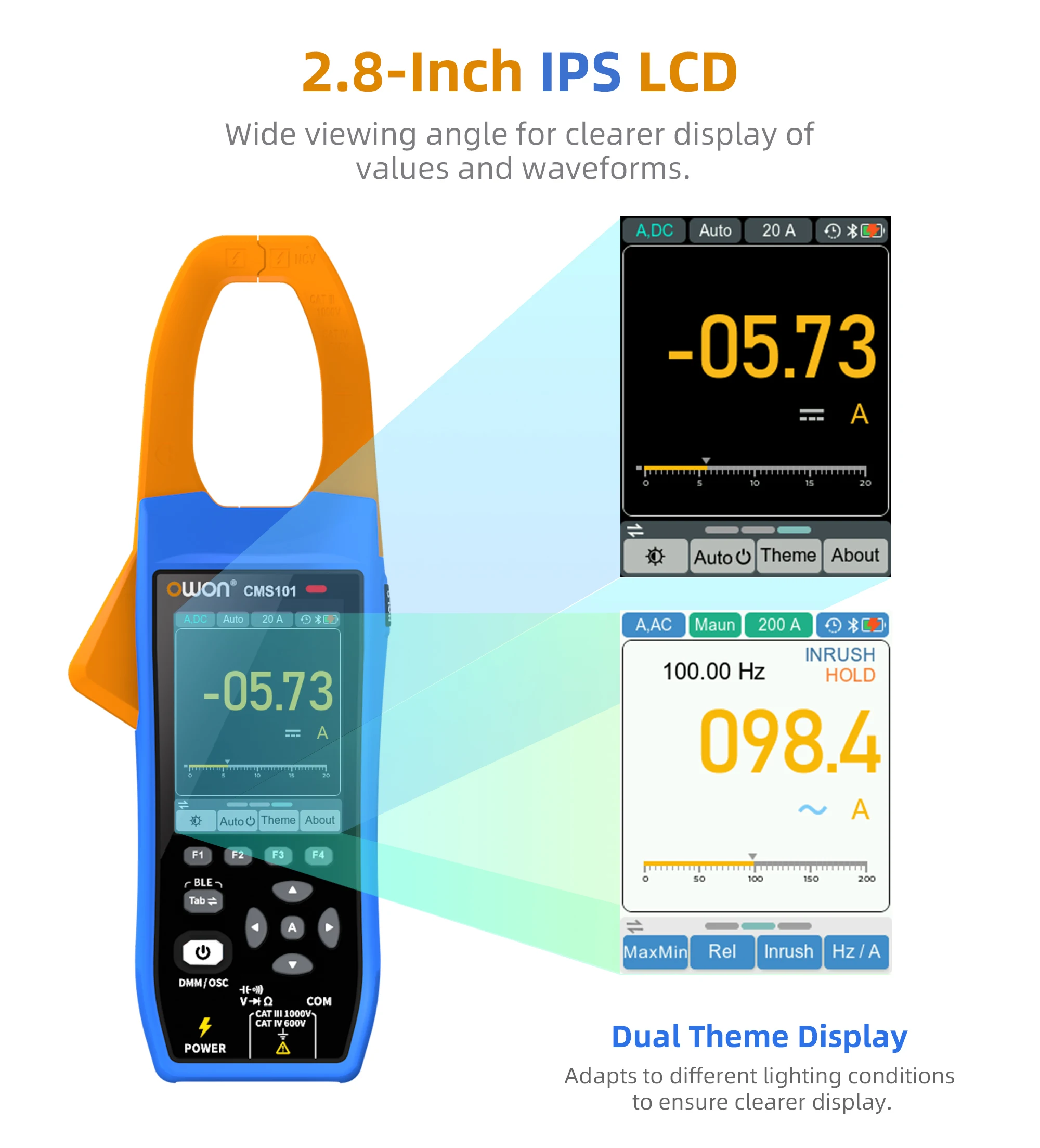 CMS101 3 in 1 1000A AC/DC Clamp Meter+ Oscilloscope Bluetooth Recorder Function