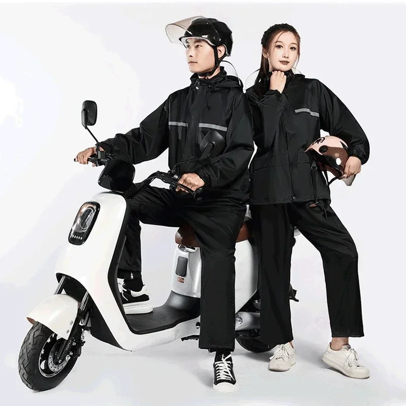 Oxford Cloth Split Raincoat Adult Reflective Raincoat Rain Pant Suit Rainwear Labor Construction Work raincoat suit