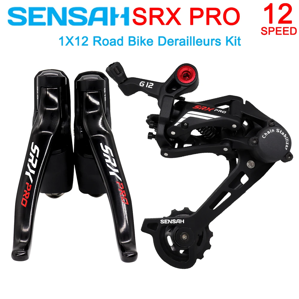 

SENSAH SRX 12V Road велосипедные переключатели Groupset 1x1 2 Speed триггерный переключатель передач рычаг и задняя фотография для гравийных велосипедов-Цикл-Cross