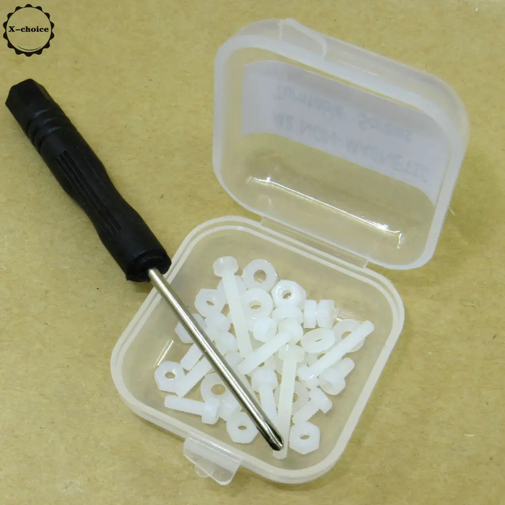 Thorens NON- Magnetic Nylon ULM Turntable Headshell Mounting Screw Set M2 4mm-15mm
