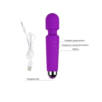 Speed Strong Dildo sex Vibrator for Women Vagina Clitoris Stimulator Vibrator Magic Wand Massager Erotica Sex Toys for Adults 2