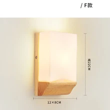  Nordic LED Wooden Wall Lamps Acrylic Bedside Wall Sconce Home IndoorLiving Room Bedroom Aisle Balcony  E27 Fixtures Night Lights 