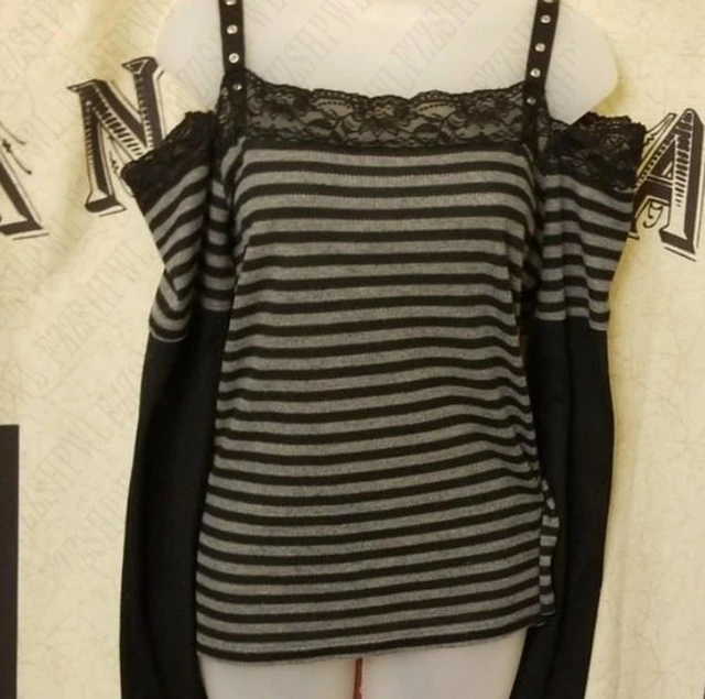 Y2K – vêtements pour femmes, personnalité, manches longues, hauts pour filles, mode populaire, Sexy, trappings, rayures, mignon, décontracté, quotidien, col licou 1
