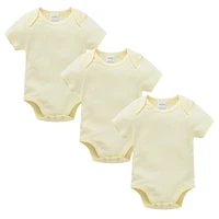 3Pcs Baby Boys Clothes 100%Cotton Solid Black Short Sleeve Blank Baby Bodysuits body bebe  Newborn Jumpsuit Plain 0-24 Months 5