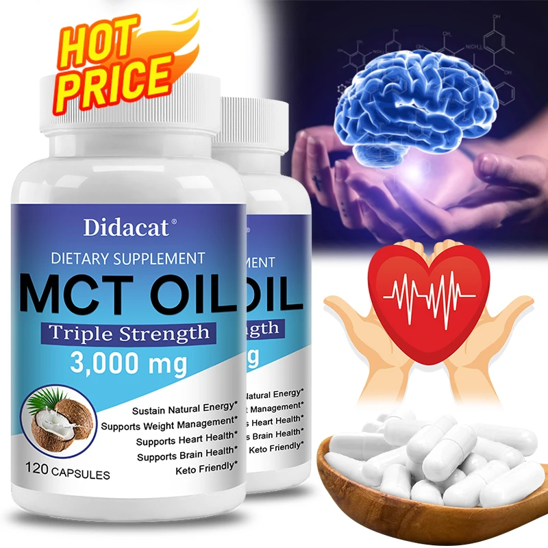 

MCT Oil Capsules Derived From Coconut Oil | Energy Keto Fuel for Cognition and Body | Great for Keto, Ketosis & Ketogenic Diets