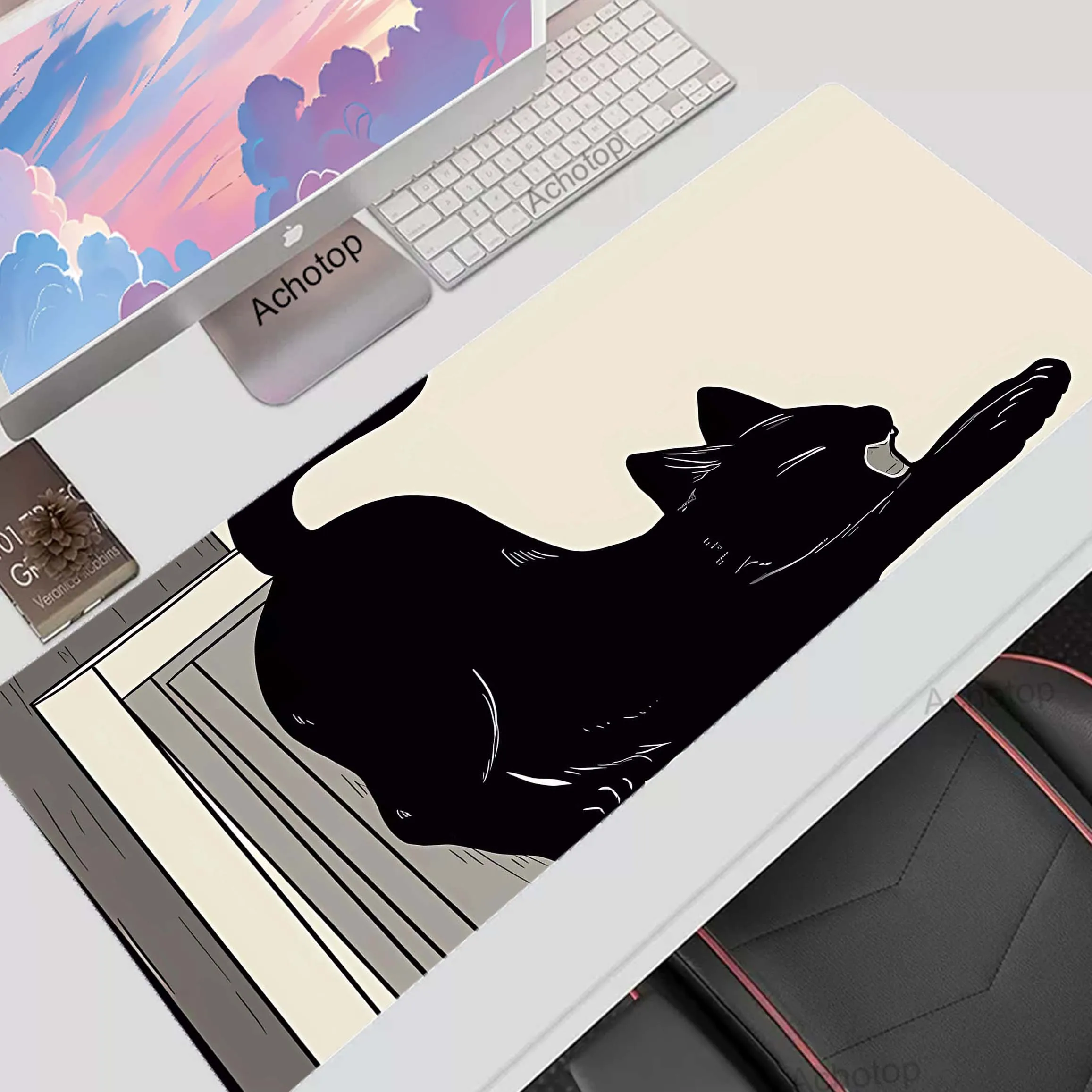 

900x400mm Desige Cute Cat Large Gaming Mouse Pad XXL Computer Gamer Keyboard Mouse Mat Extend Mousepad For PC Desk Mat Pads