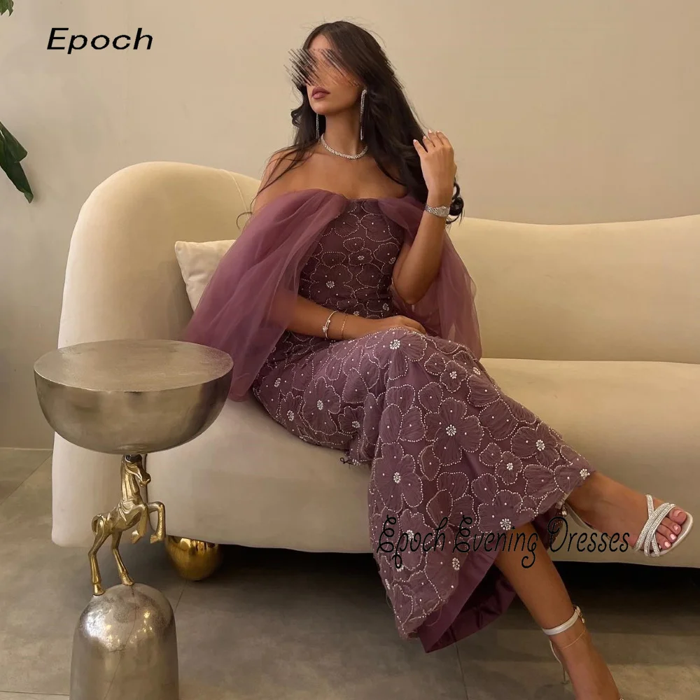 

Epoch Satin Noble Prom Dresses 2024 Arabia Design Sleeveless Elegant Appliques Evening Dresses Vestidos de فساتين مناسبة رس