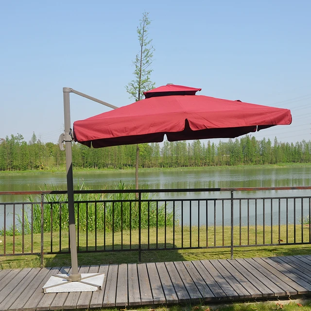 Parasol grande para exteriores, sombrilla para Patio, Villa, jardín,  cobertizo comercial, mesa de puesto, sombrilla romana para exteriores -  AliExpress