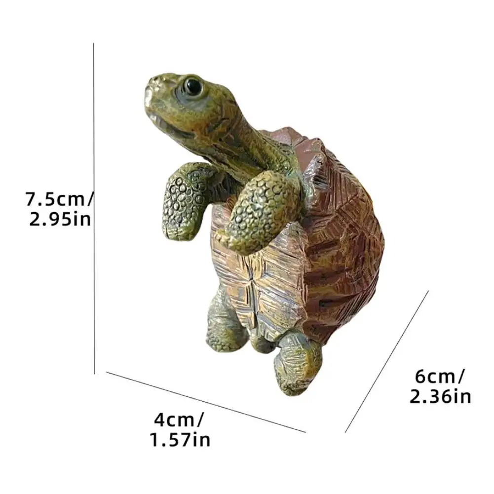 Tortoise Figure Plant Pot Hanger, Resin Hanging Turtle Statue Plant Decorations Cute Turtle Statue Figurines Planter Pot Hangers 6