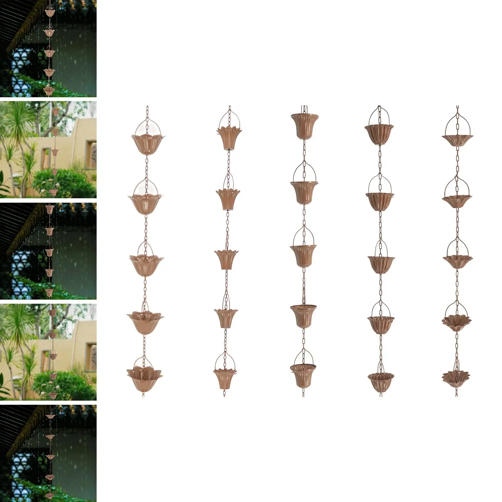 Rainwater Diverter 3.3ft Rain Chain Rainwater Catcher Rain Chimes Catcher Chains