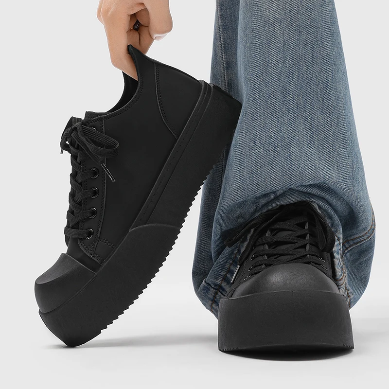 2026 Men Height Increasing High Top Platform Sneakers 8 Cm Elevator Wear-Resistant Korean Street Shoes Zapatillas Deporte 5