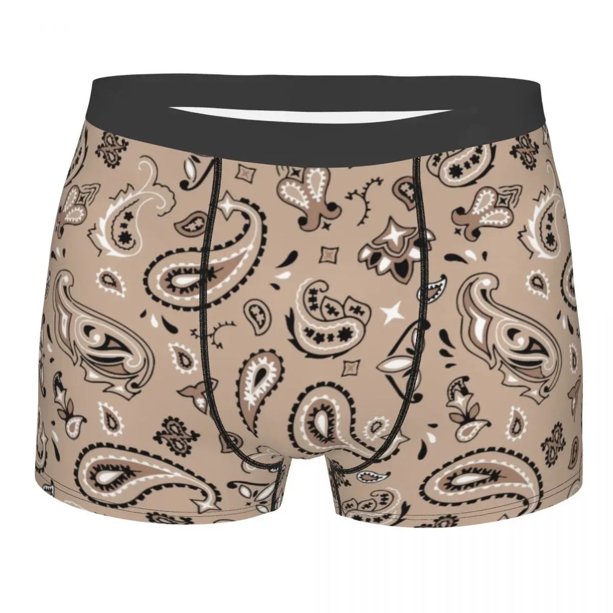 

Bohemian Style Bandanna Paisley Floral Print Underwear Men Sexy Printed Custom Boxer Shorts Panties Briefs Soft Underpants