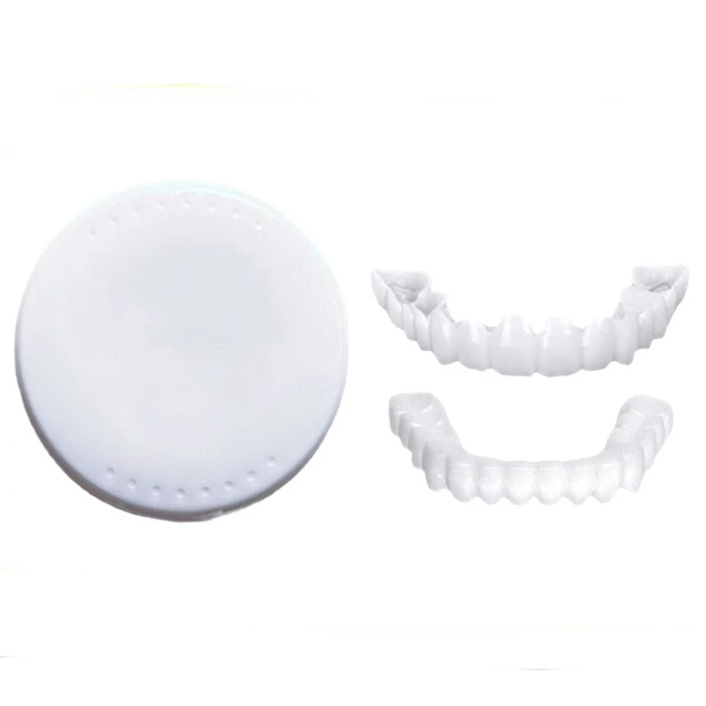 

Upper Lower Fake Teeth Cover Perfect Bright Veneers Comfort Fit Flex Dentures Braces Whitening