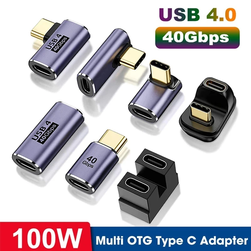 Duttek Adaptador De ángulo USB C De 240 W (2 Estilos), Adaptador USB C