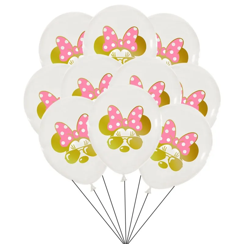 Description Picture 6 of item10pcs Mickey Minnie Mouse Latex Balloons Kids Happy Birthday Party Decorations Baby Shower Toys Air Globos Supplies Kids Favor