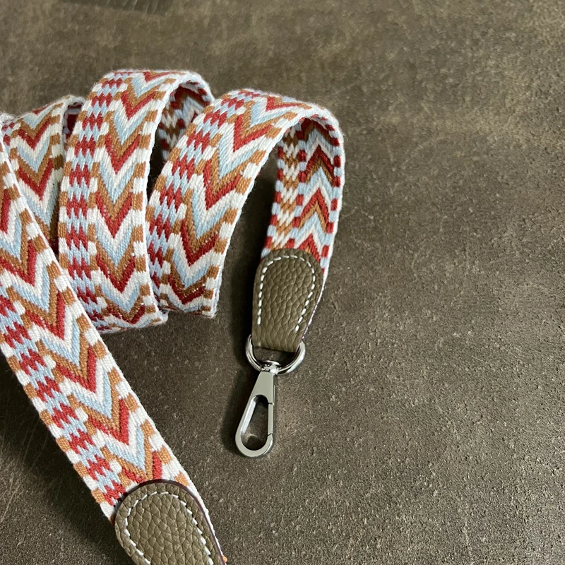 H Evelyn Shoulder Strap New Gold Full Hand Sewn Wax Thread Woven Ribbon Wrap Strap Lightweight and Comfortable Single Shoulder