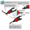 Riveter Gun Tool Hand Riveter Interchangeable Mandrel Insert Threaded Nut Rivet Drilling Rivet Tool M3-M12 Spare Part 4